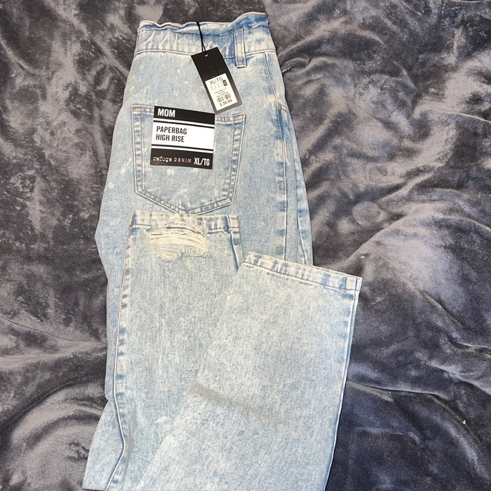 NWT Refuge paperbag high jeans